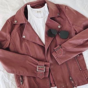 NWT Max Studio Mahogany Faux Leather Jacket Size L